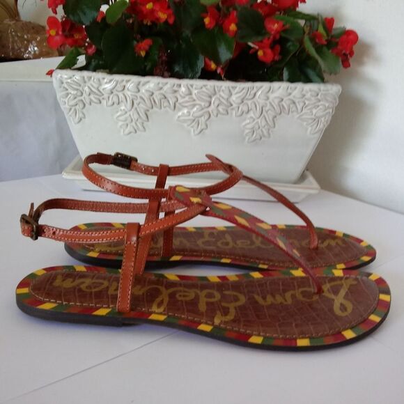 Sam Edelman T strap multicolor sandals - Picture 5 of 6